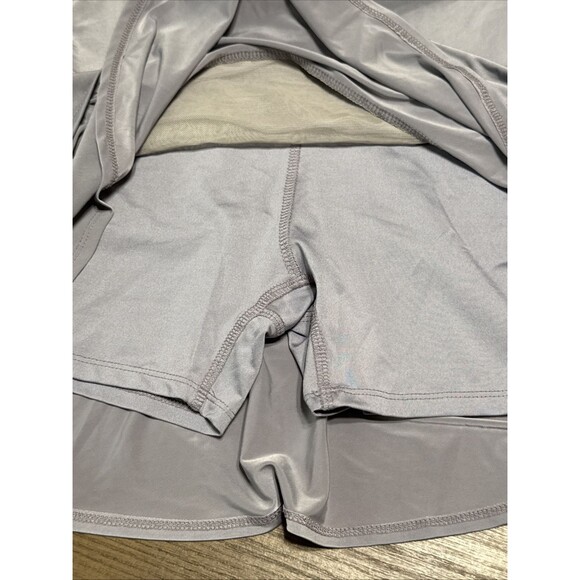 Lucky in Love Instinct Spark Tennis Skirt Skort Size Large 12 Gray Orange Bungee - Picture 7 of 10